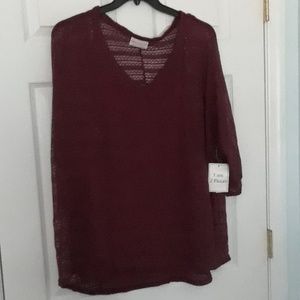 Maroon V neck tunic